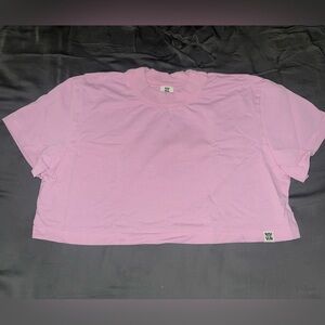 Nola Boxy Cut Cropped Tee in Lilac Chiffon